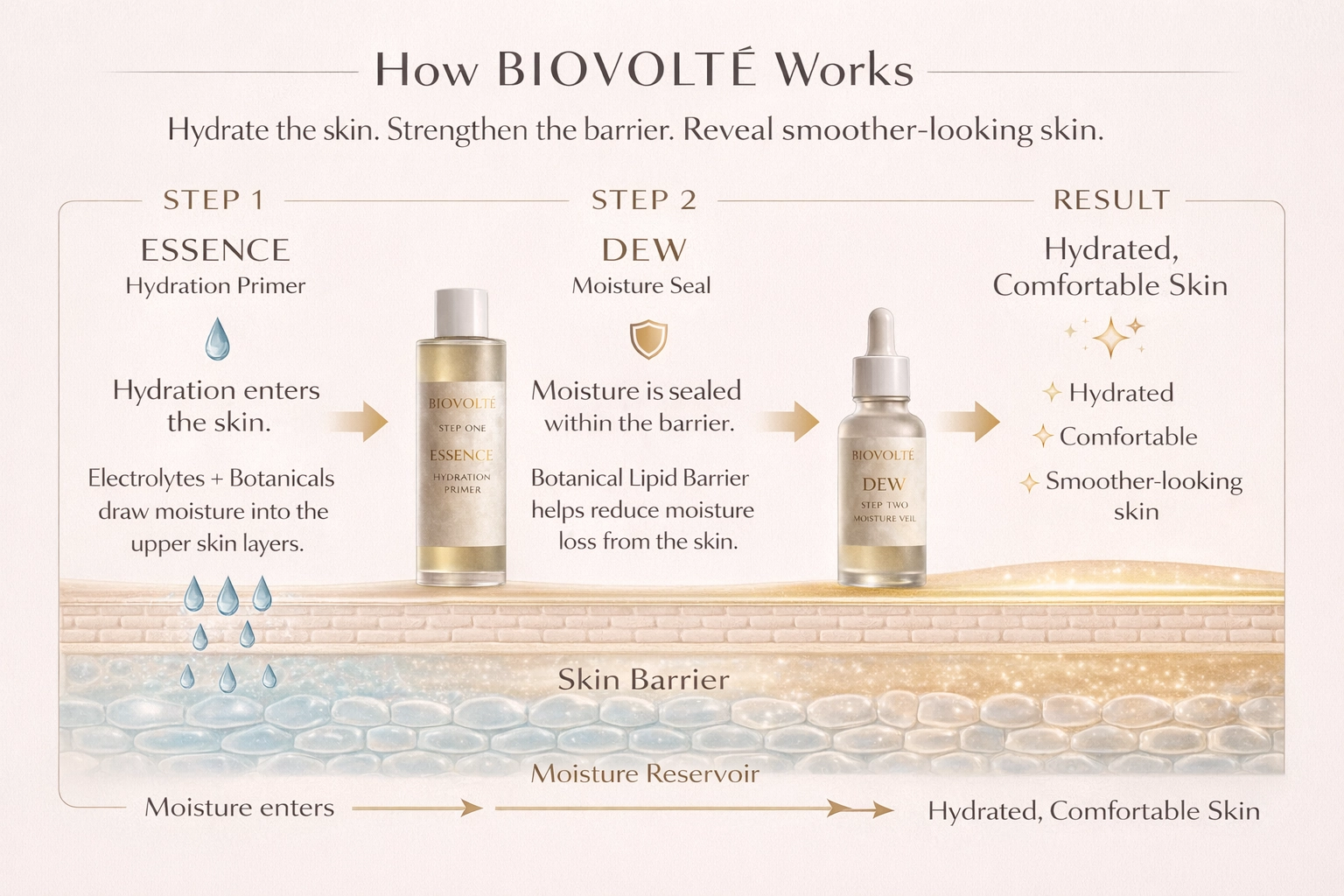 BIOVOLTÉ vegan skincare HydraStep Ritual for hydrated, radiant skin
